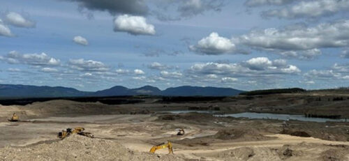 the Blackwater Gold Mine site under a big sky