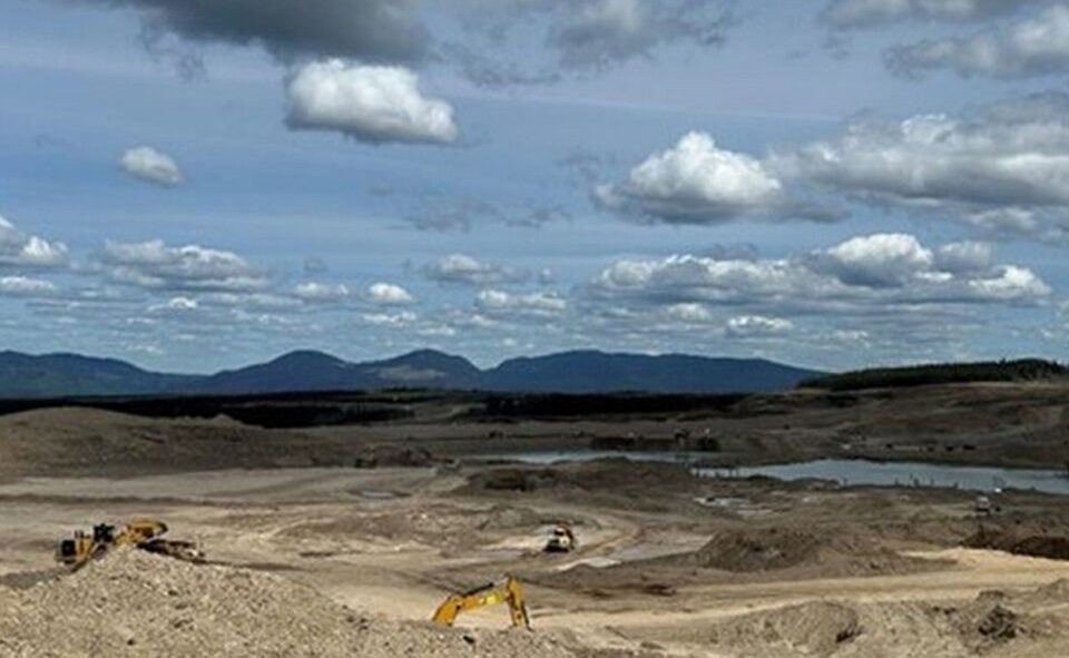 the Blackwater Gold Mine site under a big sky