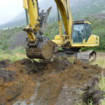 Excavator at Dome Mine, a client of Source Environmental Associates